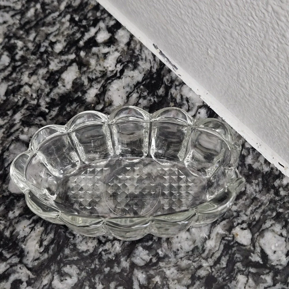 vintage Princess House crystal utensil‎ spoon and fork holder